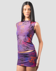 Rave State Mesh Tank (Deep Purple)